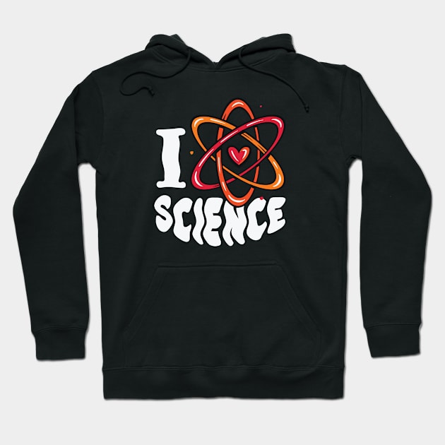 I Heart Science // I Love Science // Atom Symbol Hoodie by SLAG_Creative